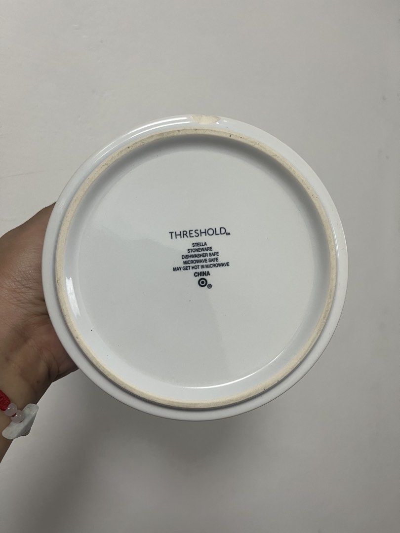 Threshold Stella Stoneware Floral Bowl (Category: Dinnerware & Cutlery) located in Dasmarinas. Submitted by purpleboxmidori (Listing ID 1460472036, Image 3). Description: - White stoneware bowl - Colorful floral pattern - Approx. 15cm diameter - Microwave safe - Small chip on rim (visible in last photo) - Perfect for serving or decor.