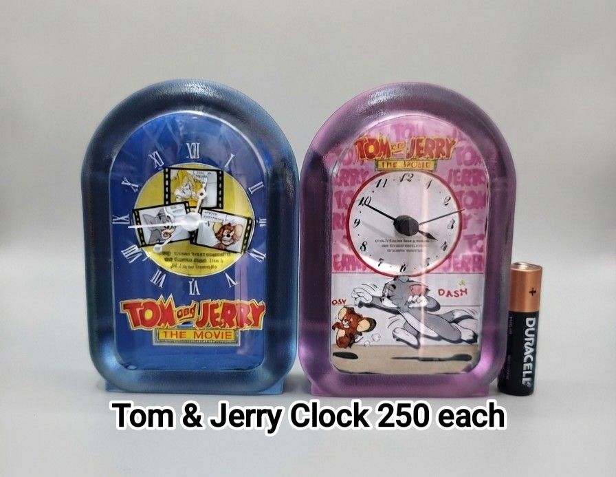 Tom & Jerry Clocks (Category: Clocks) located in Binan City. Submitted by mayjhe (Listing ID 1460366646, Image 1). Description: 💟 For Sale 💟 👉 Kindly read the page rules 🌸 Tom & Jerry 🍀 Clocks 📍 Condition: Good 💰 Price is 250.00 each 🇵🇭 Location Biñan Laguna 🛵 Courier J&T and Lalamove 📋 Shipping by Thursday 📍 NO COD, COP, CHECKOUT 📌 All items are carefully packed and labeled with Fragile stickers for breakable goods. However, once th