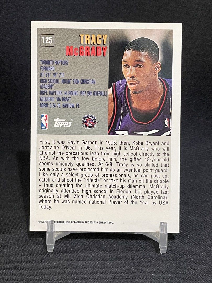Tracy McGrady Topps Rookie RC (Category: Raw Singles) located in Muntinlupa City. Submitted by shiganshina_collectibles (Listing ID 1460371304, Image 2). Description: NBA Basketball Rookie RC Card Loc: Quezon City MoP: GCash or Maya MoD: LBC or Lalamove.