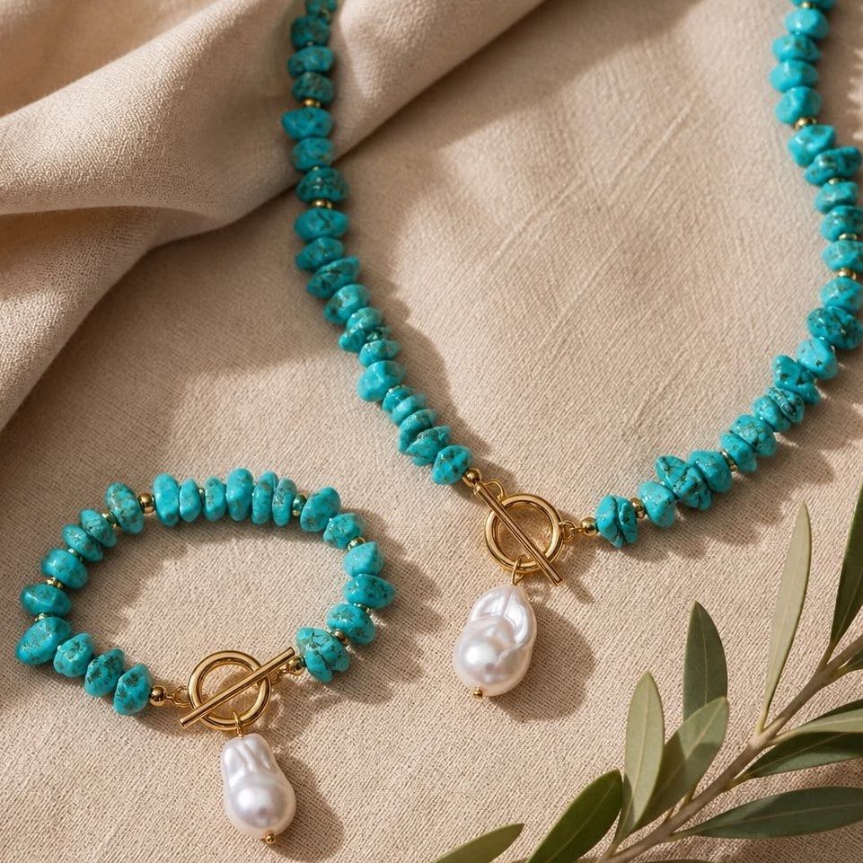 Turquoise Set with Baroque Pendant (Category: Body Jewelry) located in Pasig City. Submitted by racmantomara31 (Listing ID 1460480832, Image 1). Description: .