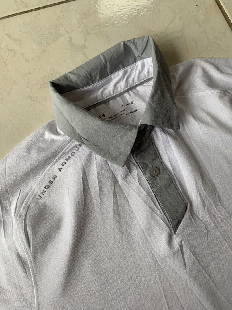 Under armour polo shirt (Category: Tshirts & Polo Shirts ) located in Bayambang. Submitted by jeric251993 (Listing ID 1460367616, Image 2). Description: UA POLO SHIRT DIMES:20x36.5 SIZE:MEDIUM CR:10/10 ANDIYAN NA ISSUE ₱:350 .