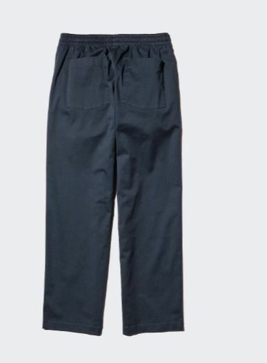 Uniqlo Stretch Easy Ankle Pants (Category: Trousers) located in Santa Rosa. Submitted by cosmococo (Listing ID 1460506905, Image 2). Description: Details - Relaxed tapered cut. - Sleek ankle length. Function details - Fit: Regular - Silhouette: Tapered - Pockets: With Pockets Body: 97% Cotton, 3% Spandex/ Pocket Lining: 65% Polyester, 35% Cotton Size M.