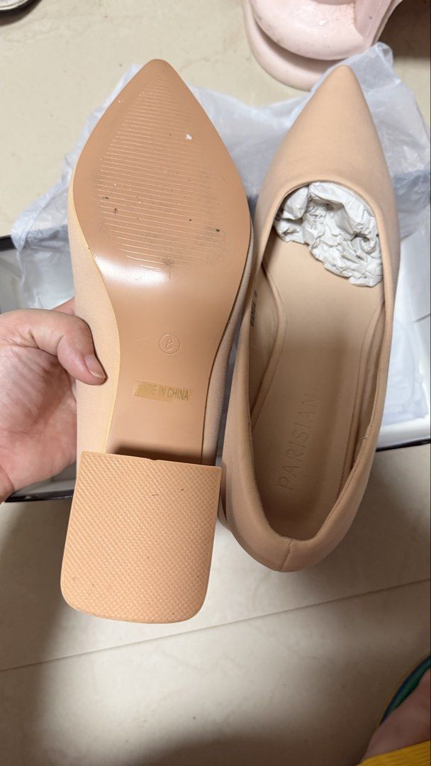 UNUSED! Pointed Toe Block Heels (Category: Heels) located in Valenzuela. Submitted by jam0816 (Listing ID 1460499865, Image 3). Description: Brand: Parisian - Comfortable block heel for longer wear - Perfect for work or casual outings - Comes with original box 💐 Weddings 👩‍💼 Office 🌸 Casual look RFS: bawas gamit, too many shoes.