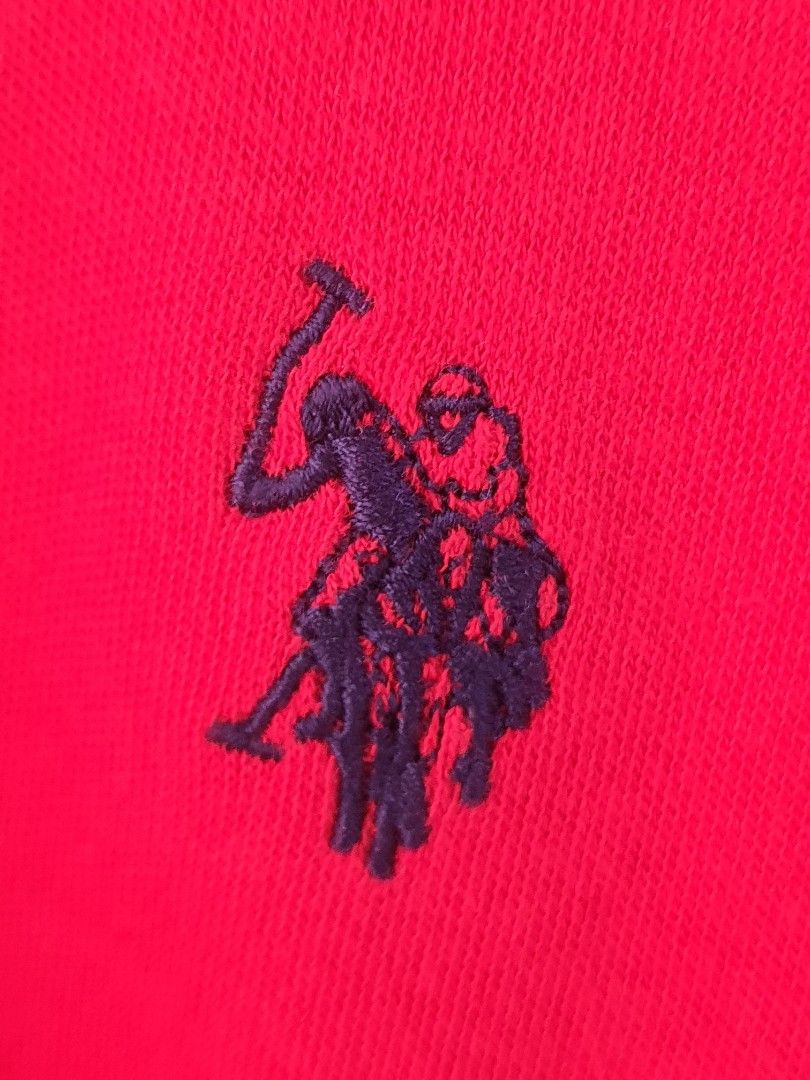 U.S. Polo Assn. Red Polo Shirt with Logo (Category: Others Tops) located in Tarlac. Submitted by resaleclub (Listing ID 1460436310, Image 3). Description: - Brand: U.S. Polo Assn. - Color: Red - Sleeve Length: Short-sleeved - Style: Polo shirt - Features: Embroidered chest logo, white button-up placket - Size: XS - Occasion: Casual wear.