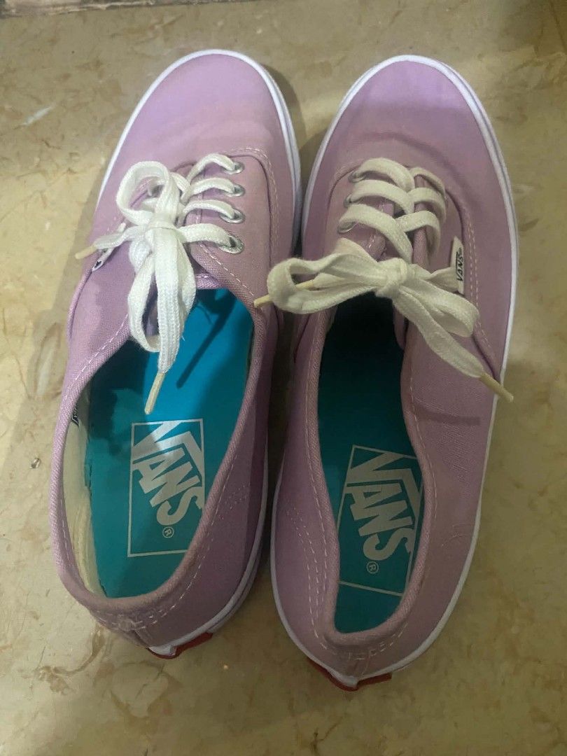 Vans Authentic Lavender Sneakers (Category: Sneakers) located in Cebu City. Submitted by arni1 (Listing ID 1460305516, Image 3). Description: - Vans sneakers - Color: Light purple/lavender - Classic lace-up design - Vans logo on insole and heel tab - Soles show some wear, but plenty of life remaining - Ideal for casual everyday wear -Size 5-5.5.