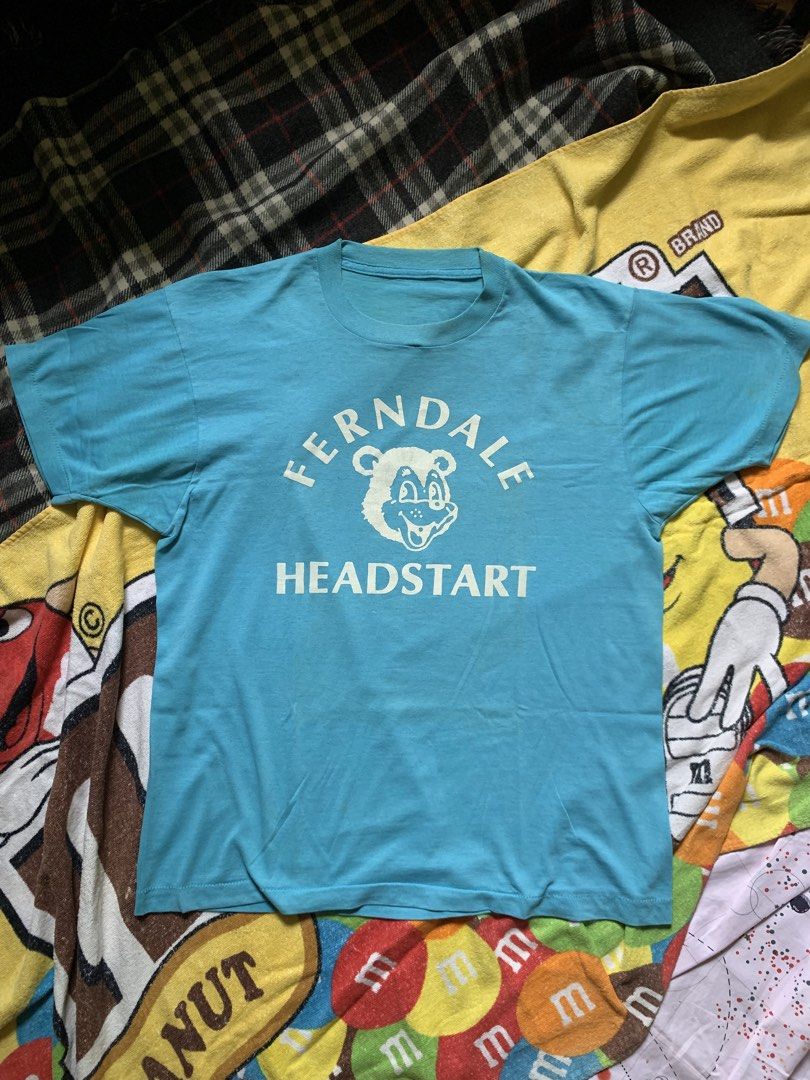 Vintage 1980s Ferndale school tee (Category: Tshirts & Polo Shirts ) located in Cagayan de Oro. Submitted by premium_thrifts (Listing ID 1460316633, Image 1). Description: Light blue colorway. Good condition. Issue: crackprint and stains - MEASUREMENTS: L25.5" x W20.5" 18" (shoulder to shoulder) 7.2" (sleeve length) Fits Medium Add shipping fee (via JRS or J&T).