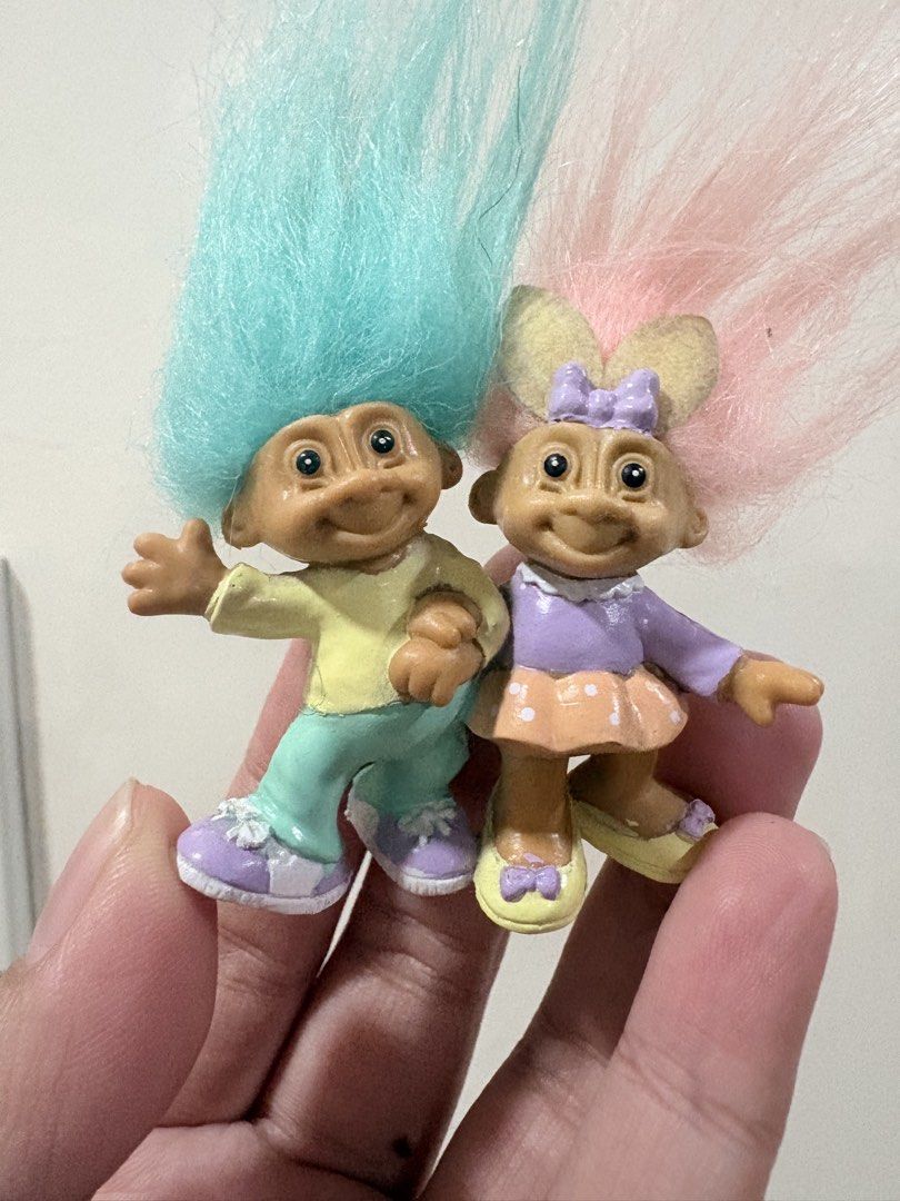 Vintage 1990’s Russ Berrie Troll Dolls (Category: Kids Toys) located in Baguio. Submitted by tf_tyche (Listing ID 1460446621, Image 1). Description: Items are in excellent condition, Clean with no major Flaws. paint on the outfits is vibrant with no wear . Hair is clean and easy to style. please see photos. .