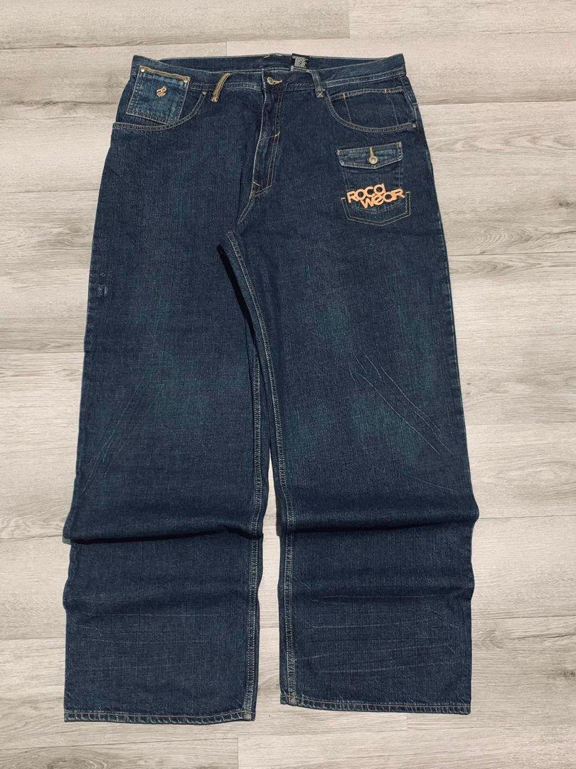 Vintage 2000’s ROCAWEAR DENIM JEANS (Category: Jeans) located in Dasmarinas. Submitted by adriannz (Listing ID 1460441188, Image 2). Description: Vintage 2000’s ROCAWEAR DENIM JEANS 38 waist 48 length 16 thighs 11 leg opening Excellent Condition Fixed part(UNNOTICEABLE) 10/10 color rate Claim:1.850 Note:Please Manage your expectations Since all items are thrifted and used..