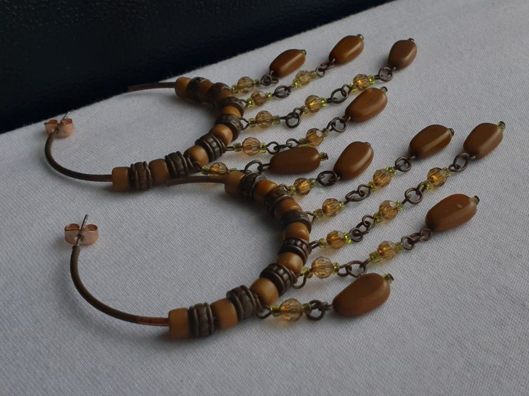 Vintage Boho Hoop Earrings (Category: Earrings) located in Quezon City. Submitted by WasalakTwo (Listing ID 1460317358, Image 2). Description: Bought in Japan High quality Goodcondition Clean and presentable Open for delivery nationwide.