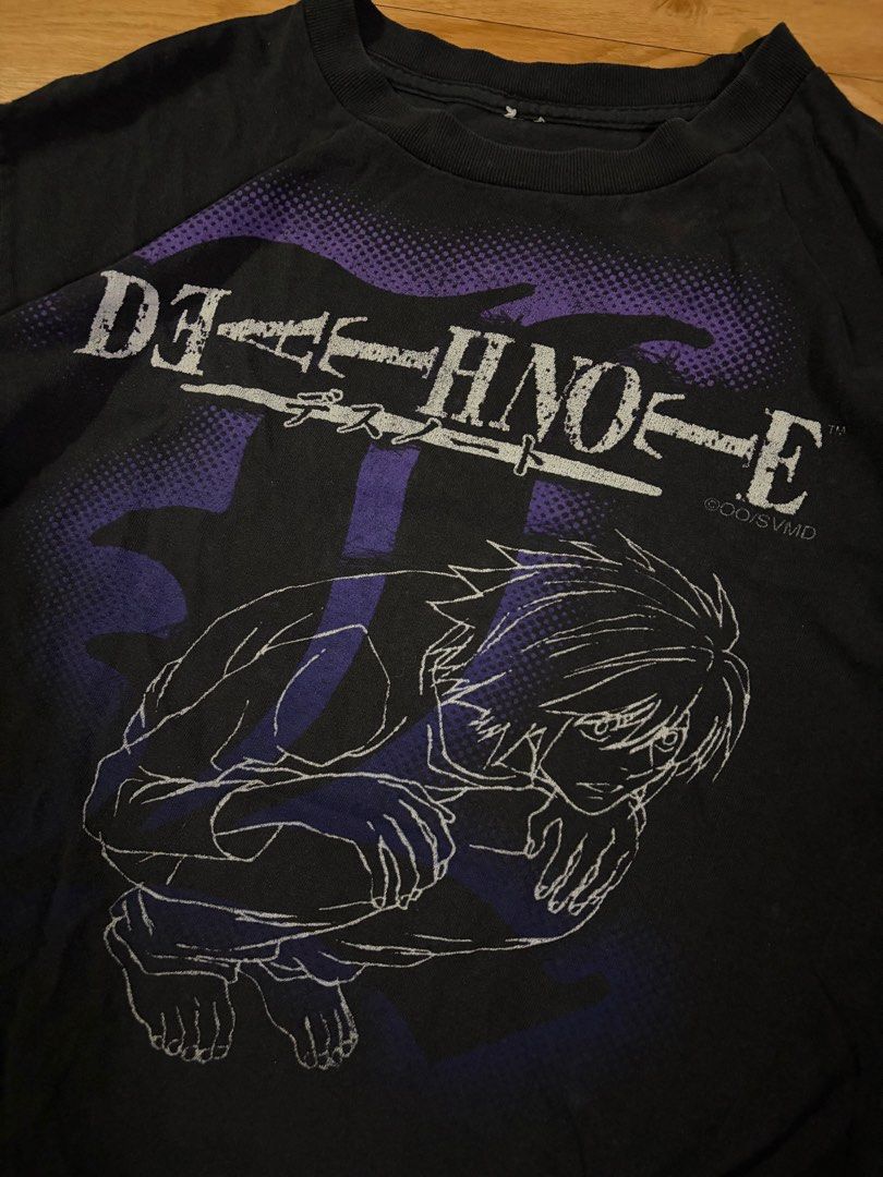 Vintage Deathnote shirt Lawliet (Category: Tshirts & Polo Shirts ) located in Paranaque City. Submitted by uw4kk (Listing ID 1460500792, Image 2). Description: Measurements are shown in the photo No pinholes , good condition.