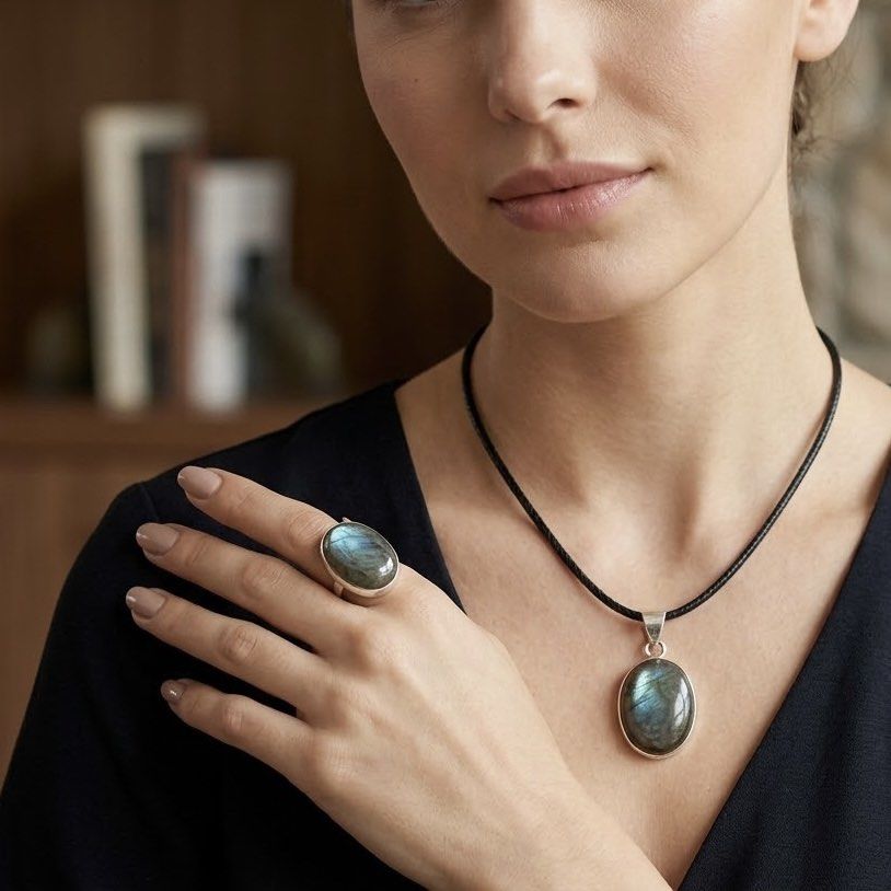 VINTAGE LABRADORITE STERLING SILVER 925 PENDANT ONLY (Category: Jewelry) located in Mexico. Submitted by amidalajewelryandartifacts (Listing ID 1460445481, Image 2). Description: .