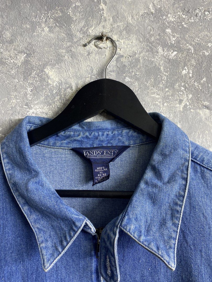 Vintage Lands’ end Denim Harrington Jacket (Category: Coats, Jackets and Outerwear) located in Pasig City. Submitted by lumangkamisa (Listing ID 1460420274, Image 3). Description: XL.