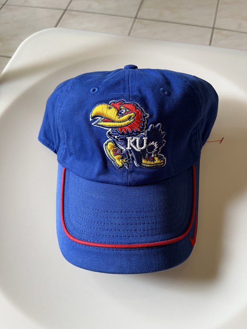 Vintage Nike Kansas Jayhawks Hat Adjustable KU Cap (Category: Caps & Hats) located in Calapan. Submitted by clothing_shoes24 (Listing ID 1460424761, Image 1). Description: Vintage Nike Kansas Jayhawks Hat Adjustable KU Cap One size fits all good as new lost tag.