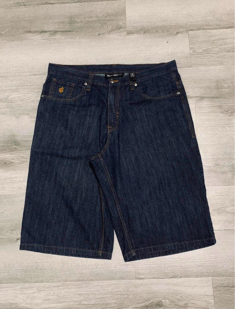 Vintage ROCAWEAR EMBROIDERY JORTS (Category: Shorts) located in Dasmarinas. Submitted by adriannz (Listing ID 1460443085, Image 2). Description: Vintage ROCAWEAR EMBROIDERY JORTS 38 waist 28 length 16 thighs 12.7leg opening Excellent Condition 10/10 color rate Claim:1.400 Note:Please Manage your expectations Since all items are thrifted and used..