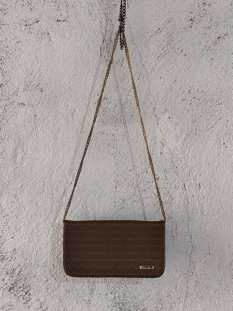 Vintage valentino monogram long wallet sling (Category: Luxury Bags & Wallets) located in Taguig. Submitted by castofffinds (Listing ID 1460354174, Image 1). Description: See pics for details outer part nya malinis naman sa loob lang may konting issue.