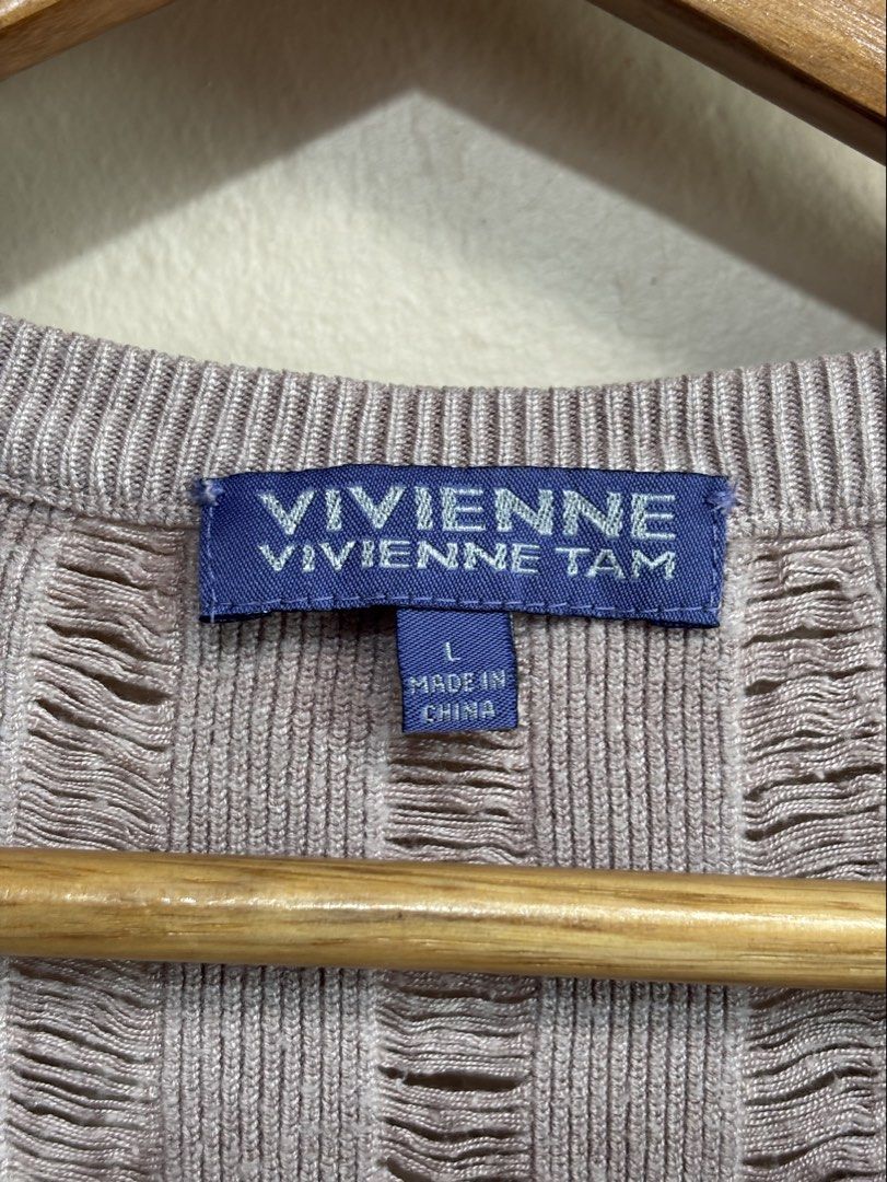 Vivienne Tam (Category: Luxury Apparel) located in Dasmarinas. Submitted by arthrthriftcop. (Listing ID 1460397237, Image 2). Description: Vivienne Tam distressed ladder-knit sleeveless top Authentic Size: Large Excellent Condition Need Wash No issue Actual measure by in, W20 in, pit to pit L22 in, Feel free to inquire quick replies.