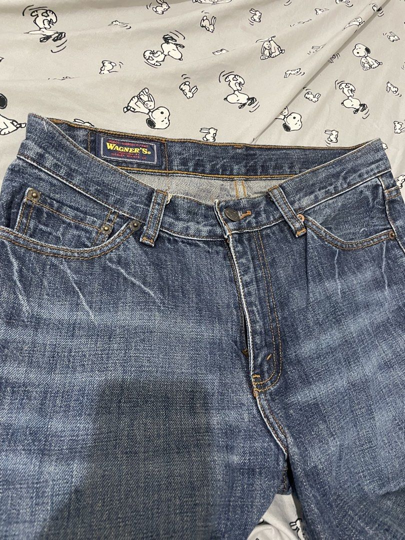 Wagner’s essential jeanswear (Category: Jeans) located in Caloocan City. Submitted by yourseller.sgm (Listing ID 1460407605, Image 1). Description: Wagner’s high quality denim Used once (for fitting) Can be unisex W:32 L33 .