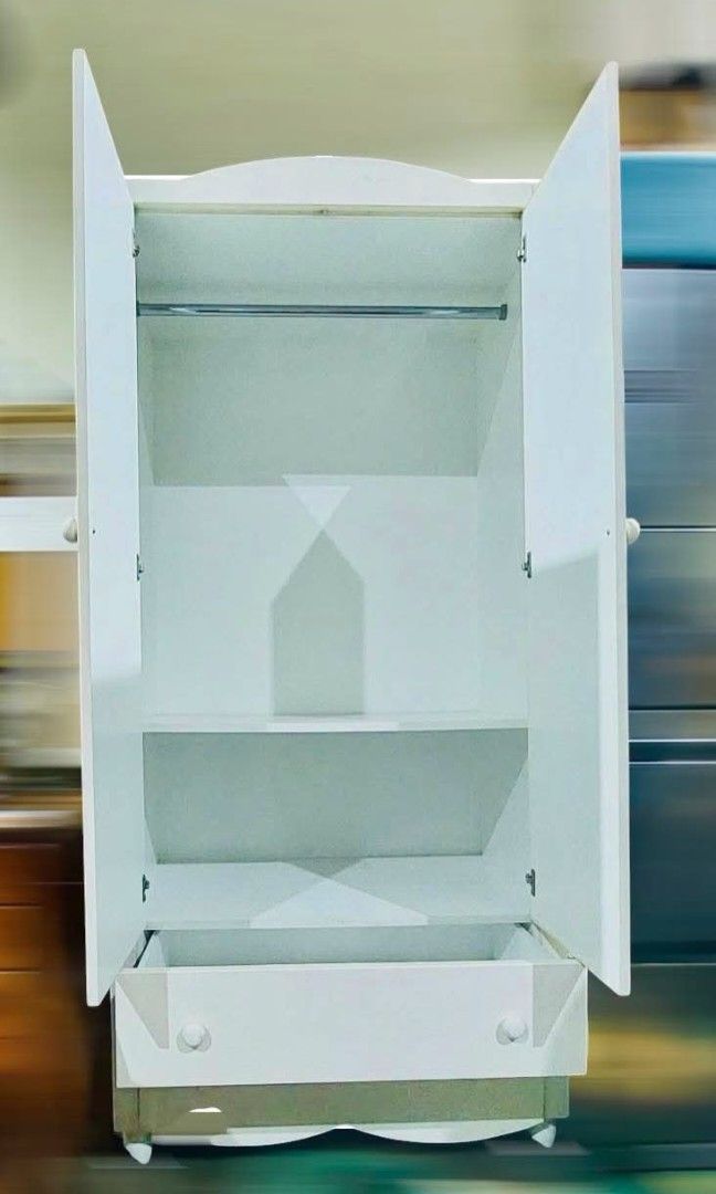 Wardrobe (Category: Shelves, Cabinets & Racks) located in Meycauayan. Submitted by marygracecasimiro (Listing ID 1460318007, Image 3). Description: 2 Door Wooden Cabinet from Korea Dimension 36x24xH79 inches Price:17,000 ♥️.
