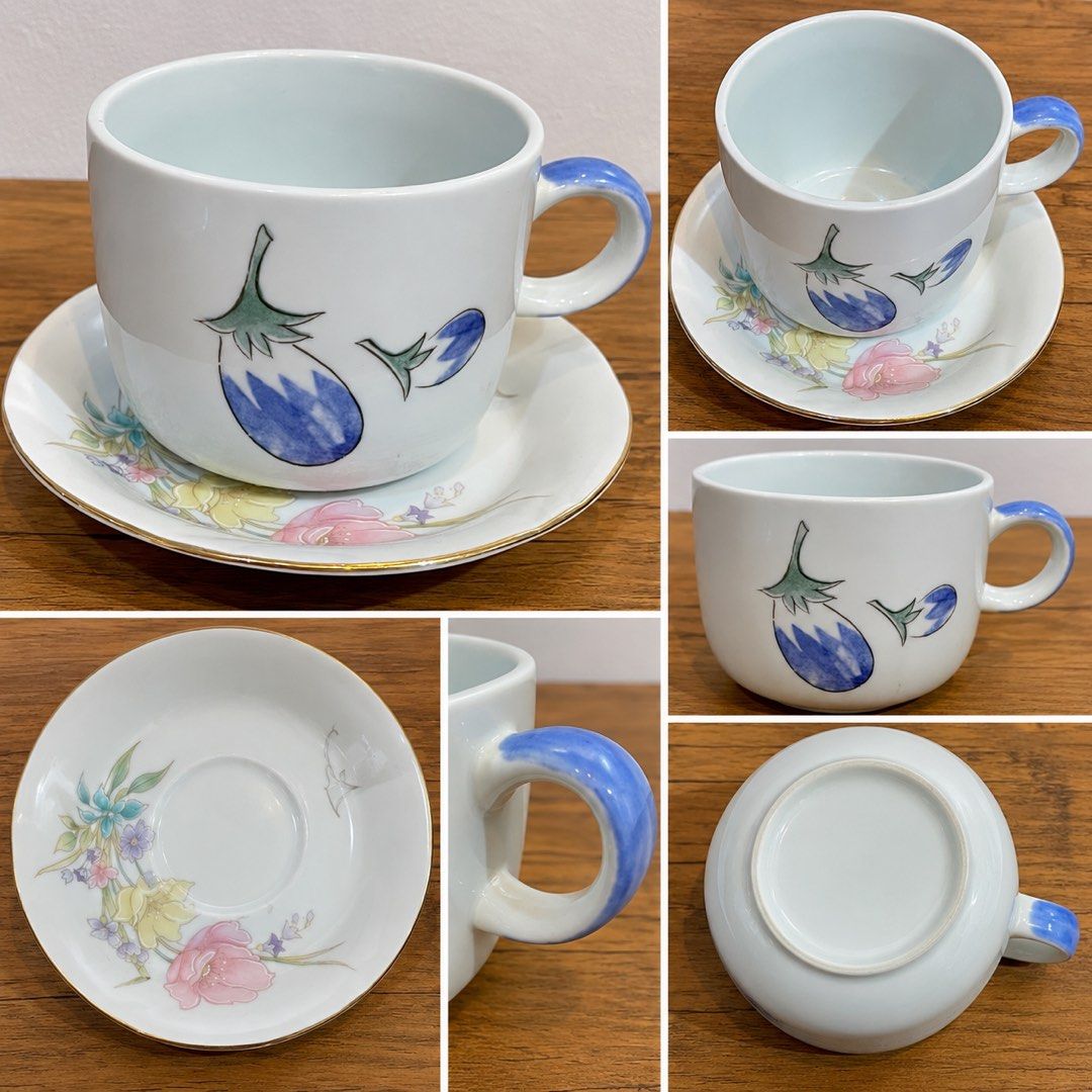 white ceramic teacup and matching saucer (Category: Coffee & Tea Tableware) located in San Fernando. Submitted by japansurpluselyu (Listing ID 1460341725, Image 1). Description: .