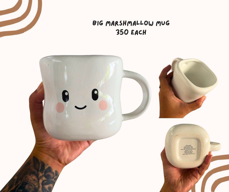 White Marshmallow Big Mug (Category: Coffee & Tea Tableware) located in Pasig City. Submitted by homeyvibesph (Listing ID 1460382469, Image 1). Description: 2 pcs available .