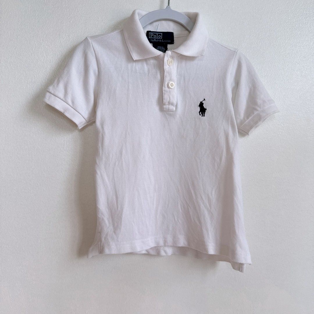 White Polo Shirt (Category: Babies & Kids Fashion) located in Manila. Submitted by withlovesam (Listing ID 1460367791, Image 1). Description: not og but still cute!.