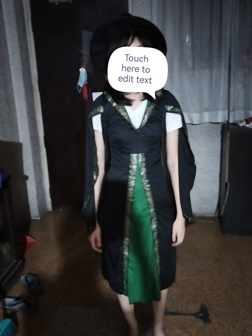 WITCH COSTUME (Category: Traditional & Ethnic wear) located in Quezon City. Submitted by kuuselasy53849 (Listing ID 1460455537, Image 1). Description: used once bought in Toykingdom worth p899 Spandex model height is 5'3" model waistline is 22inchess model age is 12y/o.