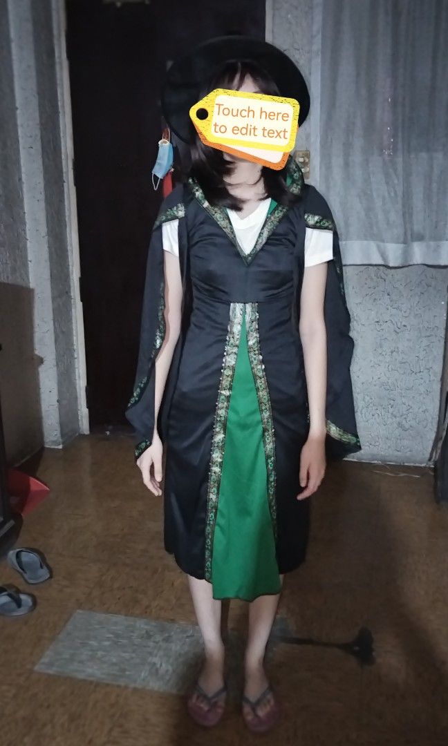 WITCH COSTUME (Category: Traditional & Ethnic wear) located in Quezon City. Submitted by kuuselasy53849 (Listing ID 1460455537, Image 3). Description: used once bought in Toykingdom worth p899 Spandex model height is 5'3" model waistline is 22inchess model age is 12y/o.