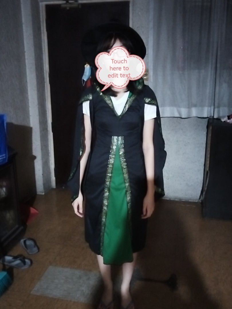 WITCH COSTUME (Category: Traditional & Ethnic wear) located in Quezon City. Submitted by kuuselasy53849 (Listing ID 1460455537, Image 2). Description: used once bought in Toykingdom worth p899 Spandex model height is 5'3" model waistline is 22inchess model age is 12y/o.