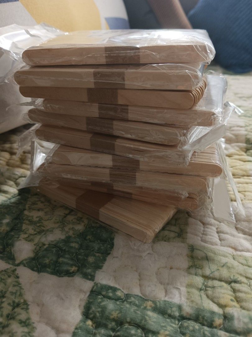 Wooden Craft/popsicle Sticks for DIY Projects (Category: Craft Supplies & Tools) located in Manila. Submitted by ciecie88 (Listing ID 1460326273, Image 2). Description: - Bundle of wooden craft sticks - Perfect for DIY projects, art, and making ice pops - 11 packs 50 pcs each take all .