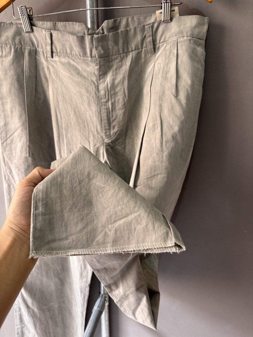 Wooyoungmi - Dye trouser pants (Category: Trousers) located in Cabuyao City. Submitted by _streetflavor (Listing ID 1460320458, Image 3). Description: Wooyoungmi - Dye trouser pants Excellent Size: 50 on tag fits 35 Length: 47 Leg open: 7.5 -999 pesos Dm.