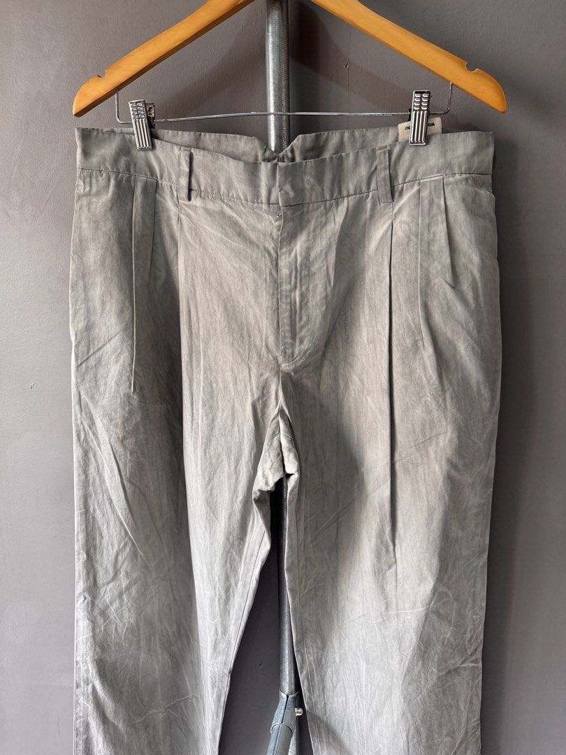 Wooyoungmi - Dye trouser pants (Category: Trousers) located in Cabuyao City. Submitted by _streetflavor (Listing ID 1460320458, Image 2). Description: Wooyoungmi - Dye trouser pants Excellent Size: 50 on tag fits 35 Length: 47 Leg open: 7.5 -999 pesos Dm.