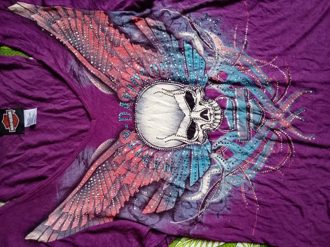 Y2k Harley Davidson grunge top (Category: Blouses) located in Himamaylan. Submitted by garciathrift.22 (Listing ID 1460421154, Image 3). Description: excellent condition no issues size small.