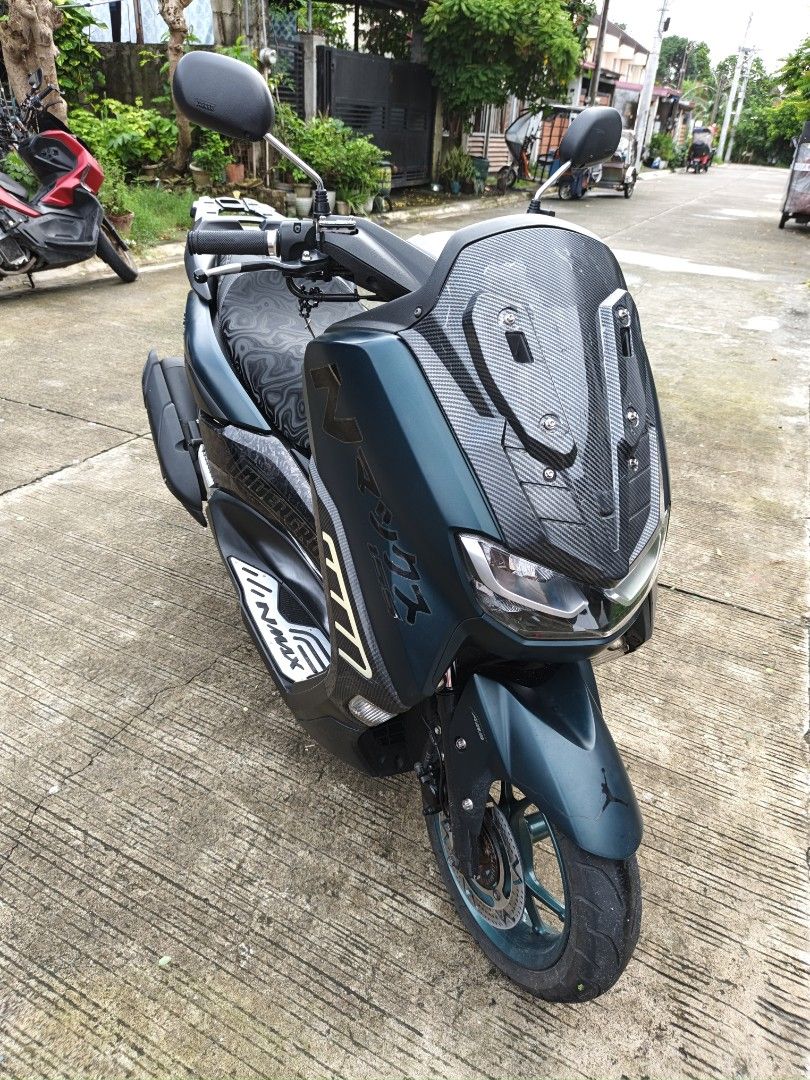 Yamaha NMAX 155cc Motorcycle (Category: Motorbikes for Sale) located in Manila. Submitted by jcquil17 (Listing ID 1460501997, Image 1). Description: NMAX V2 2023 ABS TCS COMPLETE ORIG DOC OPEN DOS WITH SIGN 1 REMOTE 2 KEYS 1 CODE REG TILL 2027 ORIG PLATE POWDER COATED MAGS MDL INSTALLED AFTER MARKET ACCESORIES 80-90% SILVER BOLTS TOP BOX BRACKET INSTALLED MAKAPAL GULONG! NEW PMS NEW CHANGE OIL/GEAR OIL ALL STOCK ENGINE SUPER TAHIMIK SUN RACING CV