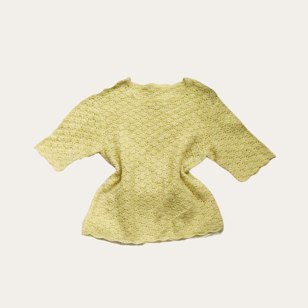 Yellow Crochet Top (See-through) (Category: Shirts) located in Manila. Submitted by yayea (Listing ID 1460405995, Image 1). Description: .