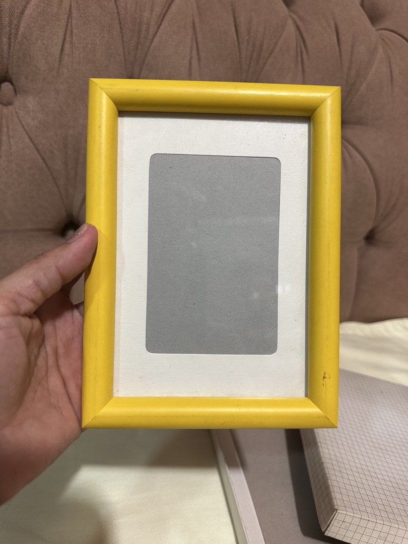 Yellow Wooden Frame 16.5cm x 12cm (Category: Frames & Pictures) located in Davao. Submitted by favoritepreloved (Listing ID 1460436367, Image 1). Description: .