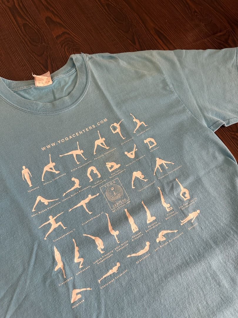 Yoga Centers Graphic Shirt (Category: Tshirts & Polo Shirts ) located in Santa Rosa. Submitted by younoanco (Listing ID 1460436514, Image 3). Description: Yoga Centers Graphic Shirt Width: 19.5 inches Length: 28 inches Good Condition..