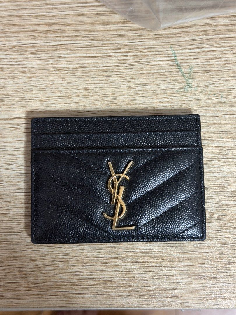 YSL Cassandre Matelassé Cardholder (Category: Luxury Bags & Wallets) located in Manila. Submitted by shoppeli (Listing ID 1460402510, Image 2). Description: black quilted leather Saint Laurent Cassandre Matelassé Cardholder.