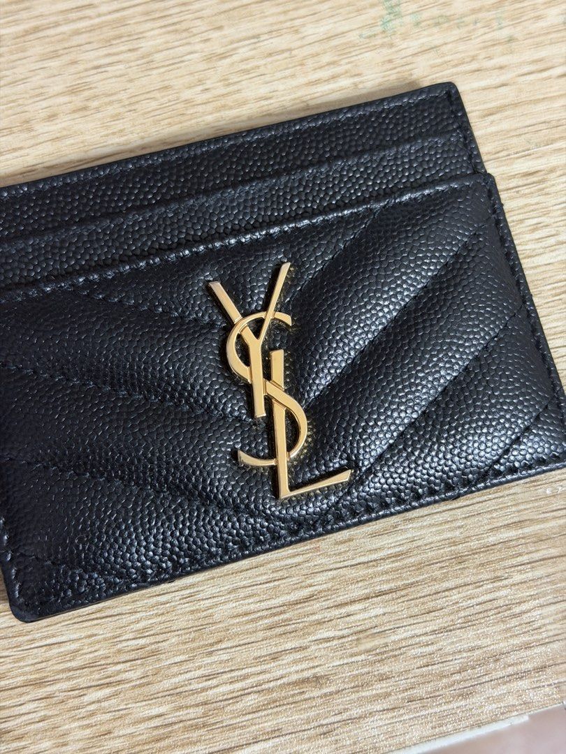 YSL Cassandre Matelassé Cardholder (Category: Luxury Bags & Wallets) located in Manila. Submitted by shoppeli (Listing ID 1460402510, Image 1). Description: black quilted leather Saint Laurent Cassandre Matelassé Cardholder.