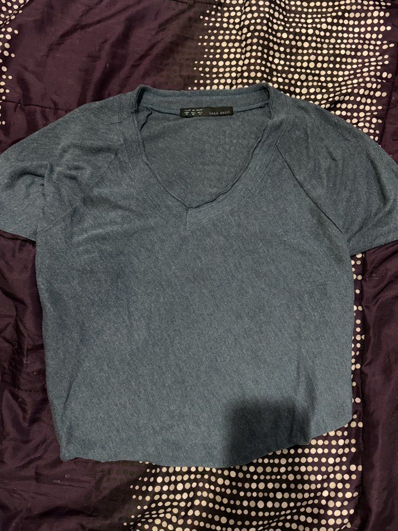Zara dark blue gray top medium (Category: Shirts) located in Taytay. Submitted by juliaddaa (Listing ID 1460410684, Image 1). Description: .