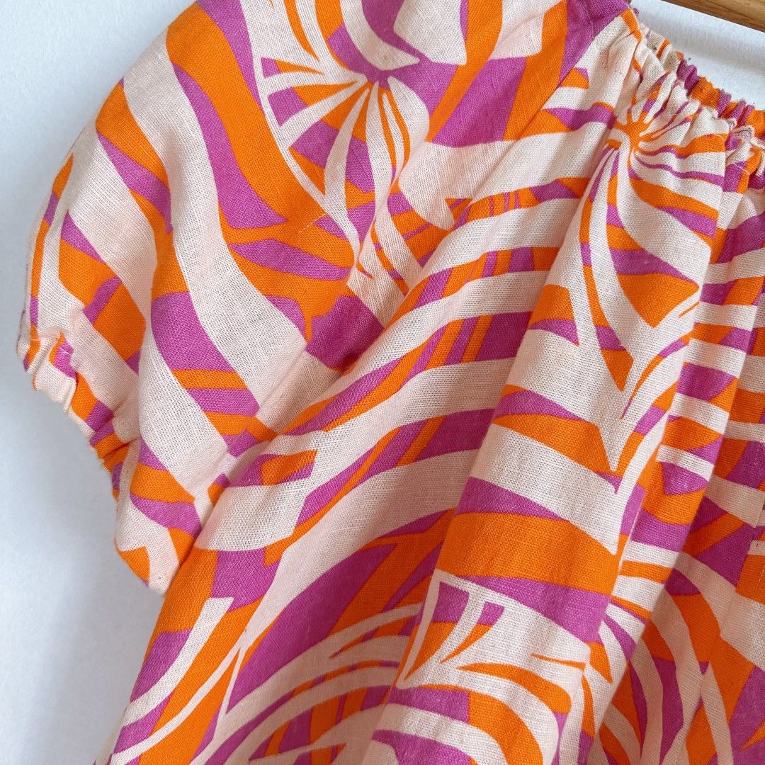Zara Linen Colorful Romper (Category: Rompers) located in Manila. Submitted by withlovesam (Listing ID 1460359666, Image 3). Description: bought this for 1,895 kids size but best for small to medium frames adult soo pretty!!!.