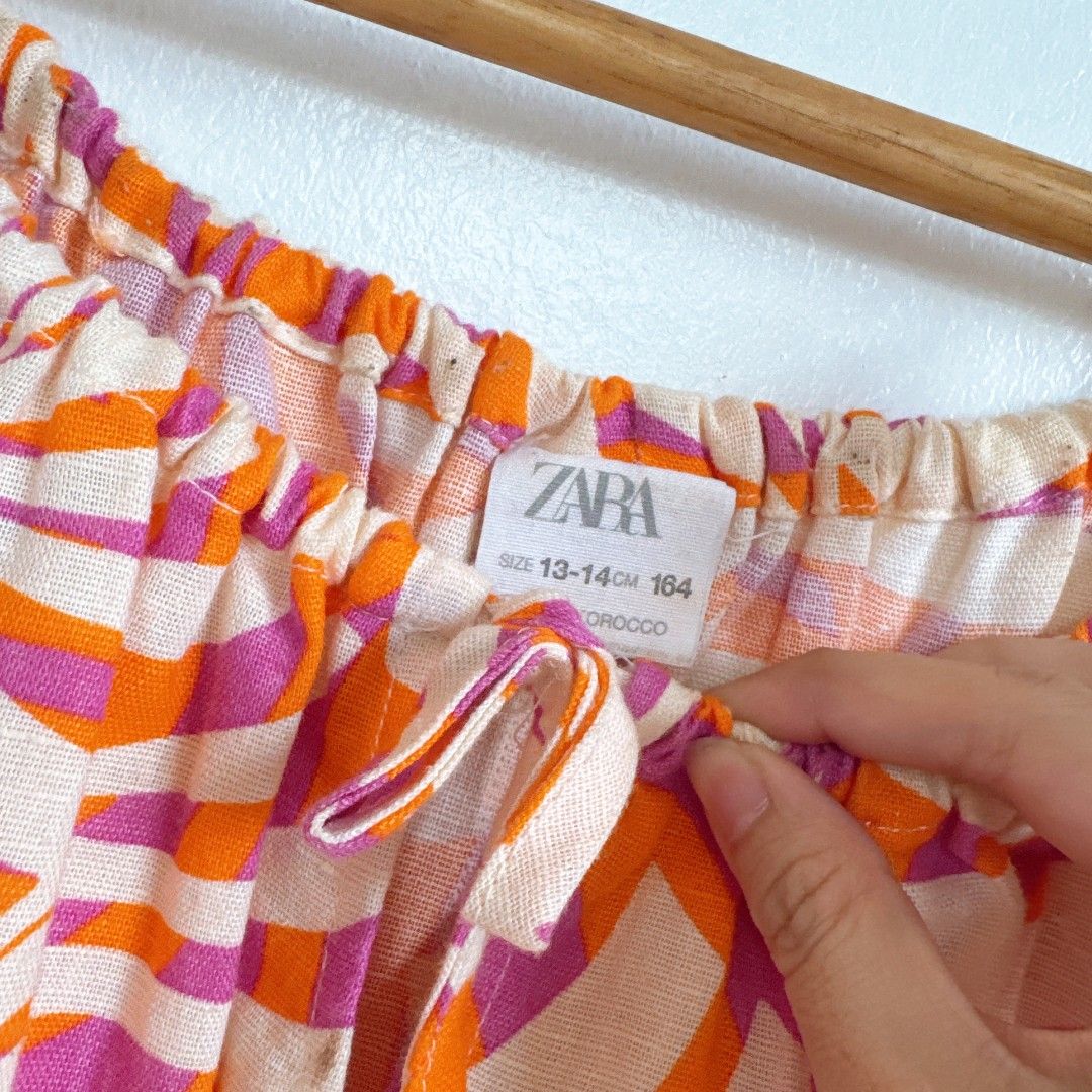 Zara Linen Colorful Romper (Category: Rompers) located in Manila. Submitted by withlovesam (Listing ID 1460359666, Image 2). Description: bought this for 1,895 kids size but best for small to medium frames adult soo pretty!!!.