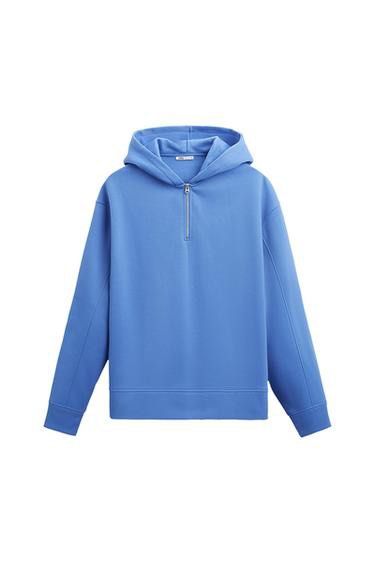ZARA MAN Blue Hoodie Jacket (Category: Coats, Jackets and Outerwear) located in Puerto Princesa. Submitted by finewearco (Listing ID 1460340031, Image 3). Description: Size on tag : M Armpit laid flat : 22 inches Length : 27 inches 📌 Fixed Price ❕1 DAY RESERVATION ONLY PAYMENT: ✅Gcash ✅BPI SHIPPING OPTIONS: ✅ starts at 80 J&T Thanks.