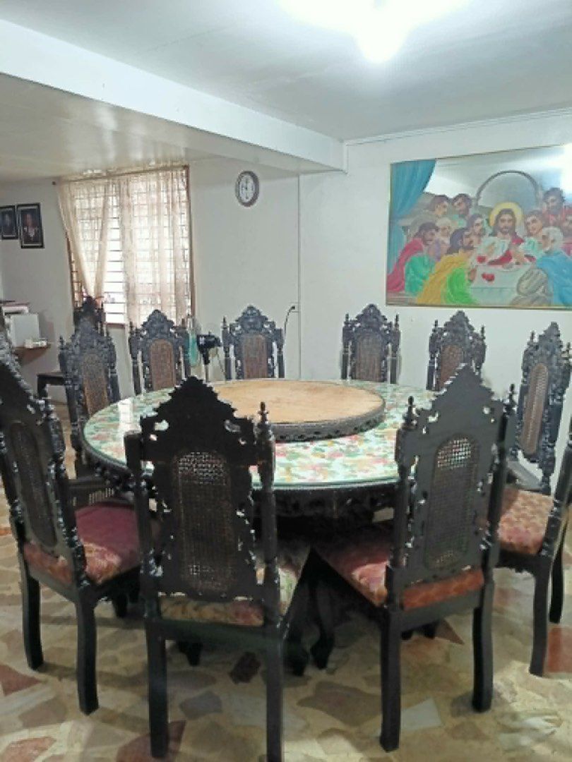12 seater nara dining set (Category: Other Home Furniture) located in Manila. Submitted by wildbird_aec9d9 (Listing ID 1460541051, Image 1). Description: more than 50 year old 12 seater nara dining det .