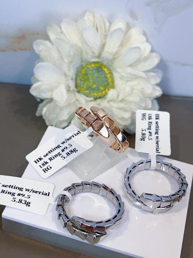 18k HongKong setting gold serpenti ring (Category: Rings) located in Manila. Submitted by bhelgoldseller2ndaccount (Listing ID 1460668752, Image 2). Description: New!!✨New!!✨New!! 18k HongKong setting Gold 9500/g 💯pawnable/naisasanla 💯with high appraisal rate 💯good investment 💯Direct supplier price 👉OPEN for resellers 🌺please take time to evaluate their actual sizes and grams 👉Best panggift for all occasions ✅ Sold per grams not per piece 