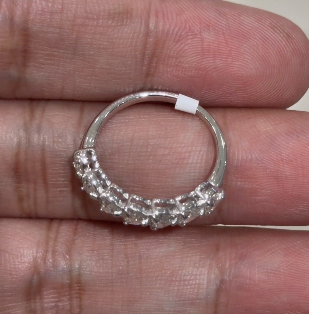 18K White Gold Half Eternity Heart Diamond Ring (Category: Rings) located in Las Pinas. Submitted by houseofgems0 (Listing ID 1460539209, Image 2). Description: 18K White Gold Half Eternity Heart Diamond Ring Details: - 18K White Gold | 2.6 grams - Size: 6 - 7 heart-shaped natural diamonds - Total Carat Weight: 1ct - PRICE: ₱52,000 💎 All items are 100% AUTHENTIC/PAWNABLE. 💎 LAYAWAY AVAILABLE Send us a message to inquire..