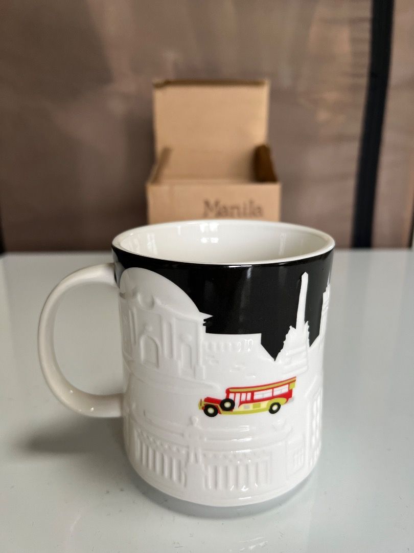 2014 Starbucks Manila Relief Mug (Category: Dinnerware & Cutlery) located in Quezon City. Submitted by kobeast0824 (Listing ID 1460575808, Image 2). Description: 🔥 Collector's Item! 2014 Starbucks Manila Relief Mug (with original box) ITEM DETAILS: • Brand: Starbucks • Series: Relief Collector Series (discontinued) • City: Manila • Year: 2014 • Material: Ceramic Mug • Features: Luneta Park, Paco Park, Philippine Post Office, Liwasang Bonifacio, 