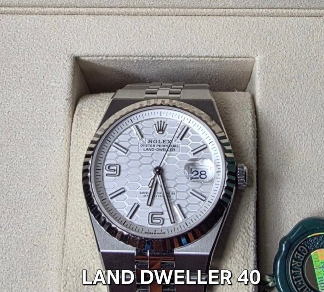 2026 LAND-DWELLER 40 (Category: Luxury Watches) located in Taguig. Submitted by atlwatchesph (Listing ID 1460537686, Image 2). Description: 2026 LAND-DWELLER 40 MODEL 127334 BRAND NEW COMPLETE SET . HONEYCOMB DIAL WHITEGOLD BEZEL AND FLAT JUBILEE BRACELET. BRAND NEW COMPLETE SET.