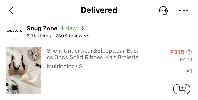 3 pcs Solid Rib Knit Bralette (Category: Undergarments & Loungewear) located in Muntinlupa City. Submitted by thebzashop (Listing ID 1460707875, Image 3). Description: RFS : never used, sinukat lang. Hindi kasya sakin. ✨ NEW ORDER DETAILS & SHOP POLICY ✨ 🚚 MOD (Mode of Delivery): • J&T (Nationwide) • Lalamove (COD available) • Self pick-up • Self-book • Meet-ups (SM BF Paranaque – selected only) 📌 Notes: • Not responsible for courier delays • P