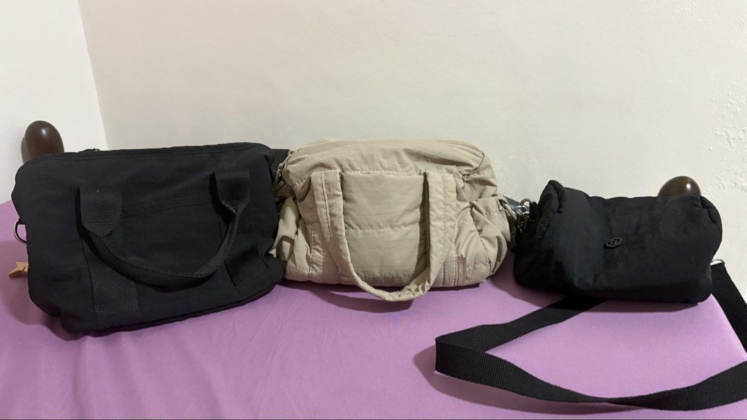 3 Tote Bags - Black and Beige (Category: Tote Bags) located in Iba. Submitted by fruitypebblezz (Listing ID 1460680152, Image 1). Description: - tote bags (2 black, 1 beige) - Ideal for everyday use or travel - Spacious interior for all your essentials - Durable and long-lasting material - All zippers and straps are in excellent, working condition - Clean inside and out, ready for a new owner.