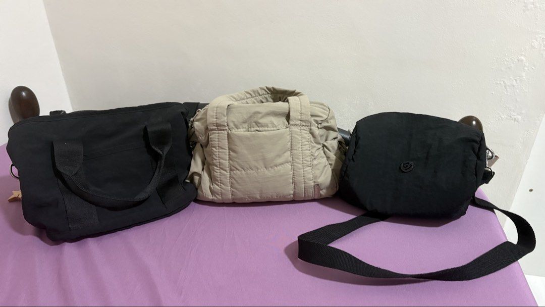 3 Tote Bags - Black and Beige (Category: Tote Bags) located in Iba. Submitted by fruitypebblezz (Listing ID 1460680152, Image 2). Description: - tote bags (2 black, 1 beige) - Ideal for everyday use or travel - Spacious interior for all your essentials - Durable and long-lasting material - All zippers and straps are in excellent, working condition - Clean inside and out, ready for a new owner.
